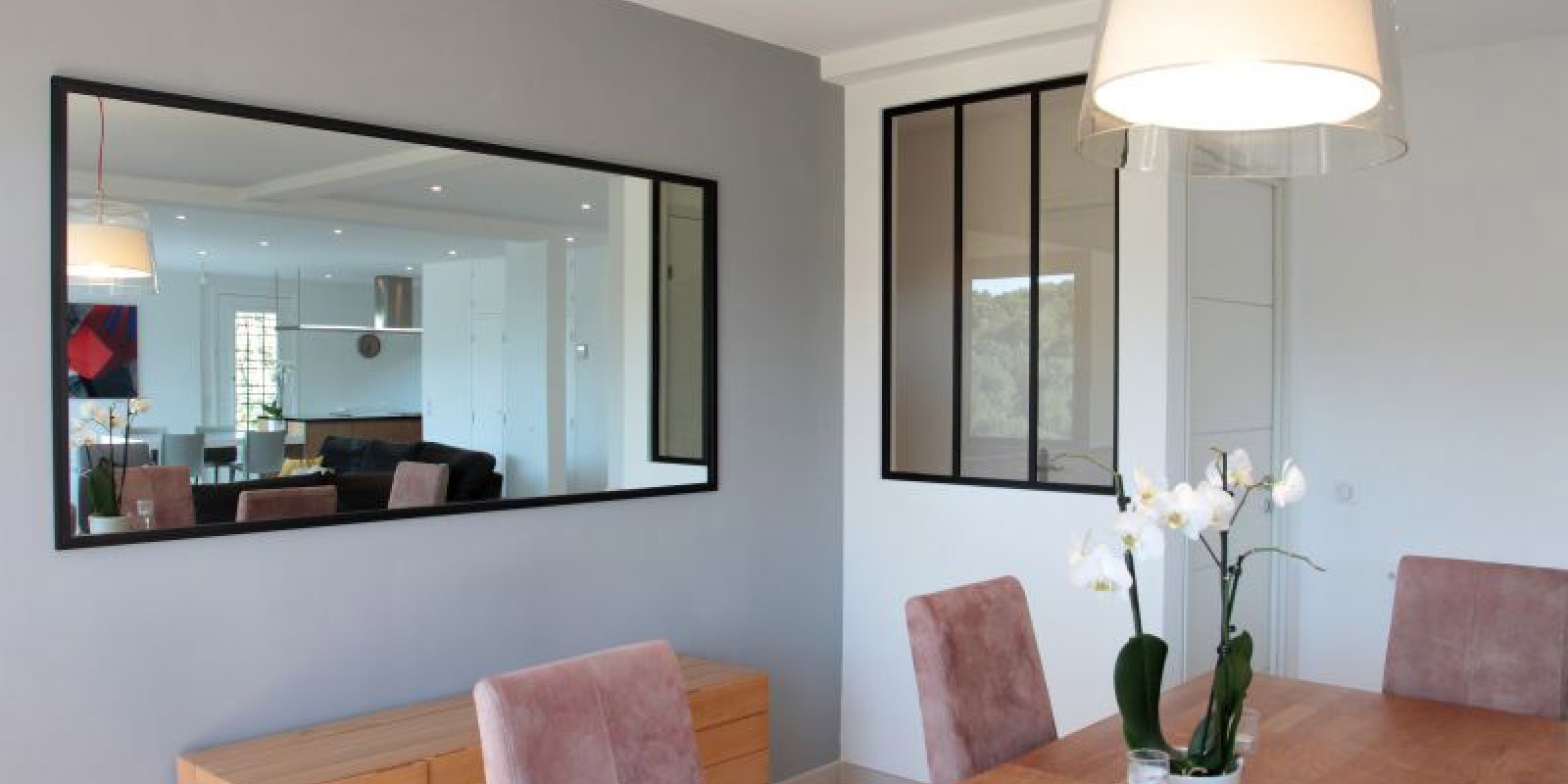 Miroir en verre pour salle à vivre