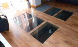 Réalisation d'une dalle de sol en verre